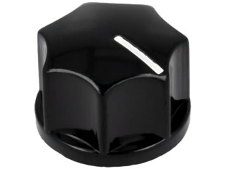 19mm (MXR Style) Fluted Bakelite Knob - Black